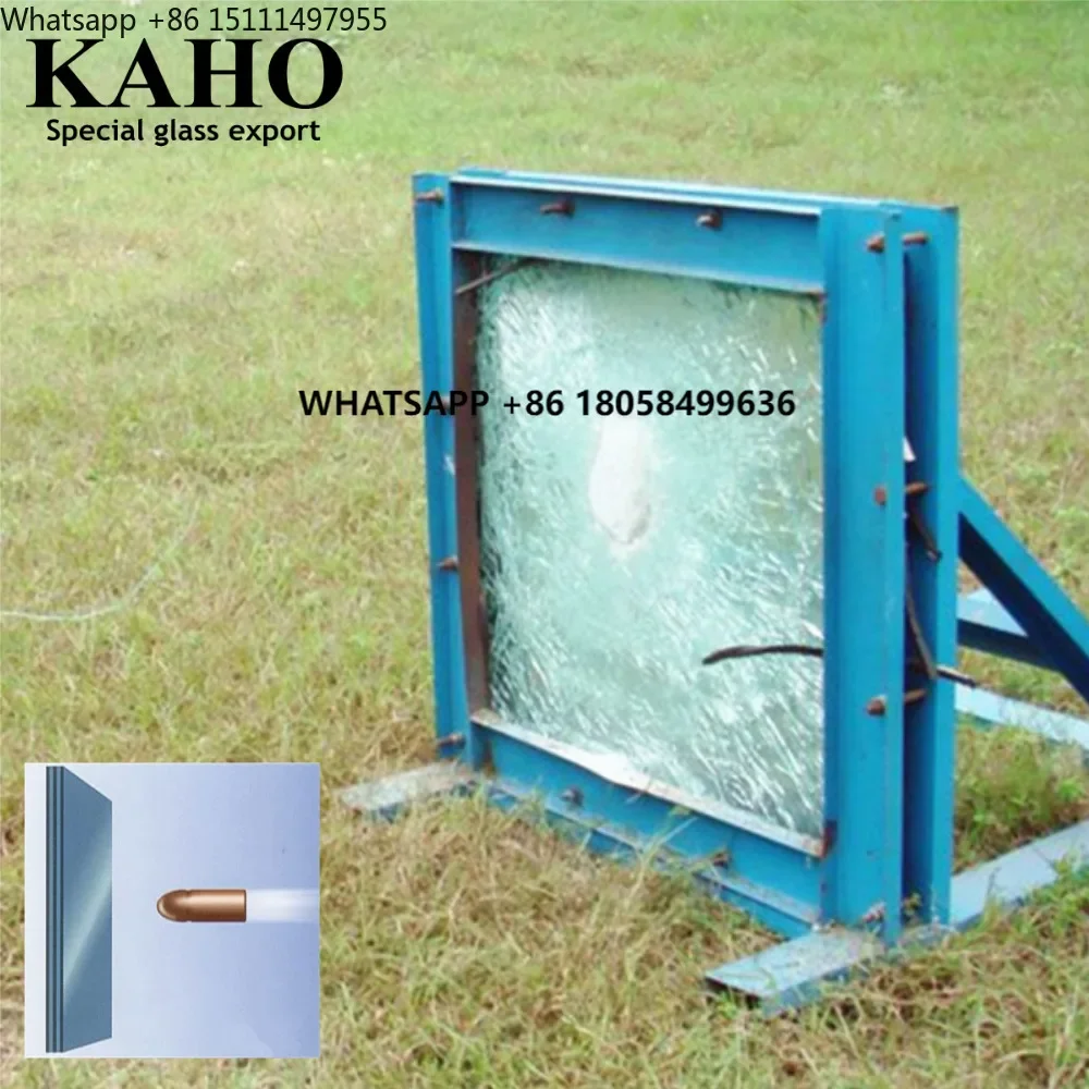 Clear Curved Showcas Ballistic Armored Resistant Shield Sound Bullet Proof Glass