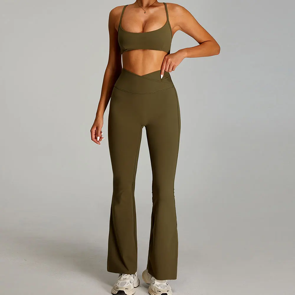 

Женский спортивный костюм для йоги, 2 предмета, быстросохнущий комплект для фитнеса, женский спортивный костюм для бега и тренировок, с короткими рукавами, спортивная одежда для йоги