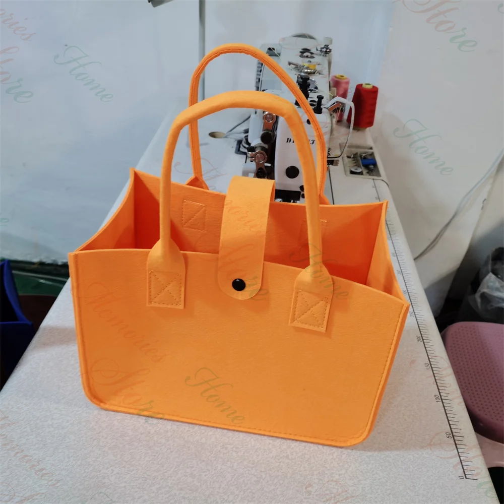 Bolso de mano de fieltro de Colore sólido Simple para mujer, bolso de mano personalizado con nombre, regalo de dama de honor de fiesta de boda, bolsos de compras con texto bordado