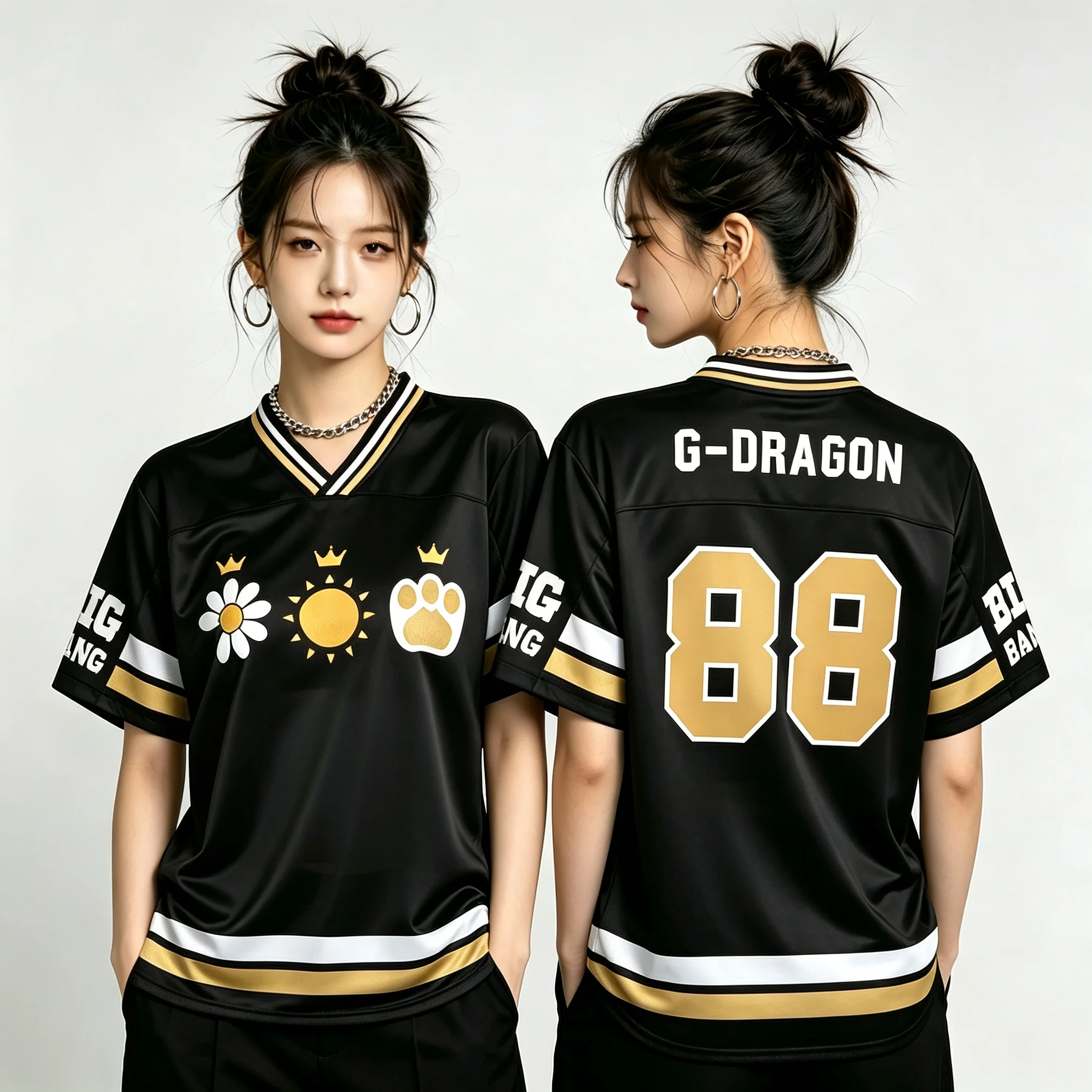2026 Bigbang 20Th Anniversary Concert Taeyang Crown Daisy Sun Paw Baseball Jersey Kpop Fans Unisex Short Sleeve Shirt