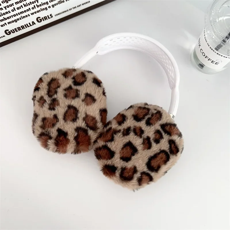 Leopard Plush Case for AirPods Max Protective Headset Headphone Airpod Max Case Cover