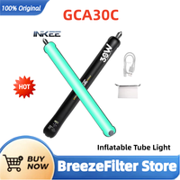 INKEE GCA30C Full Color RGB Tube Light 30W 2000k-10000k Air Inflatable Fill Light Portable Handheld LED Light Stick, Length 90CM