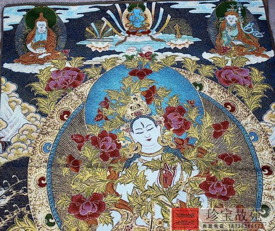 Chinese collection Thangka embroidery buddha diagram