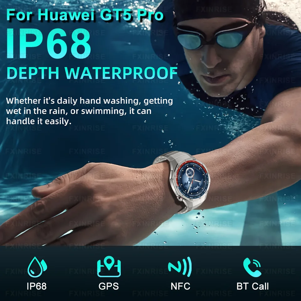 For Huawei New GT5 PRO Smart Watch Men Watch SK40 AMOLED Screen Bluetooth Call GPS Trajectory NFC Heart Rate Compass SmartWatch