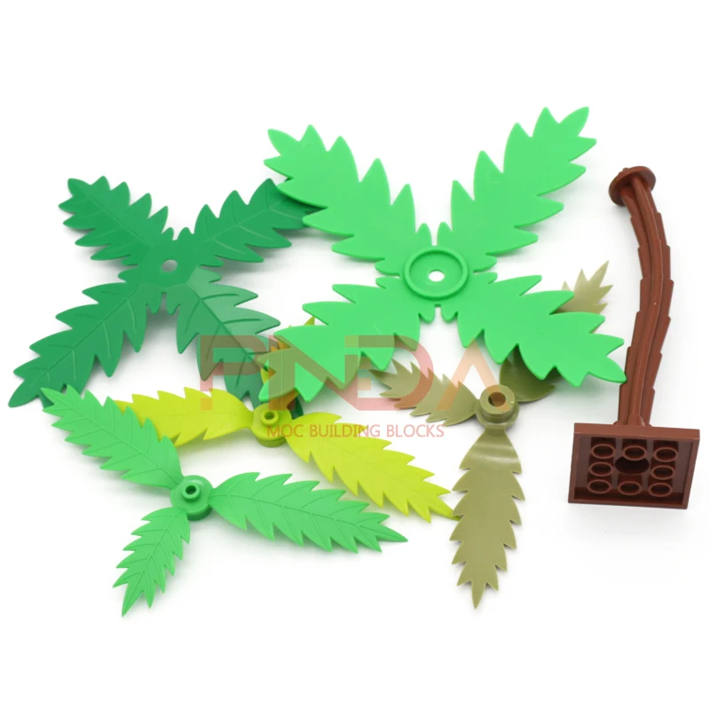ตัวต่อ MOC 2 ชุด 43888 บล็อกตัวต่อสีเขียวทหาร ต้นไม้ ดอกไม้ หญ้า ของเล่น DIY สำหรับเด็ก ของขวัญวันเกิดเด็ก