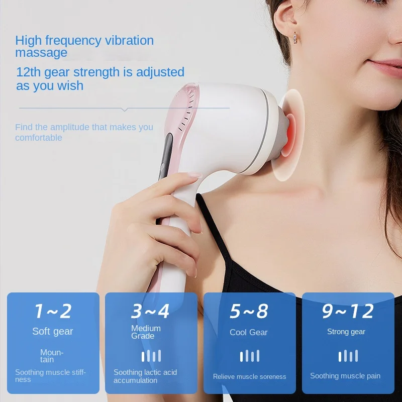 Multifunctional massager, vibrating massage stick, electric massage hammer, kneading and hammering integrated