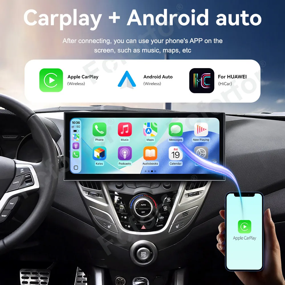 For Hyundai Veloster 2011-2017 Car Multimedia Player 15.8inch Vertical Screen GPS Navi Radio CarPlay Android Auto DSP 4G LTE