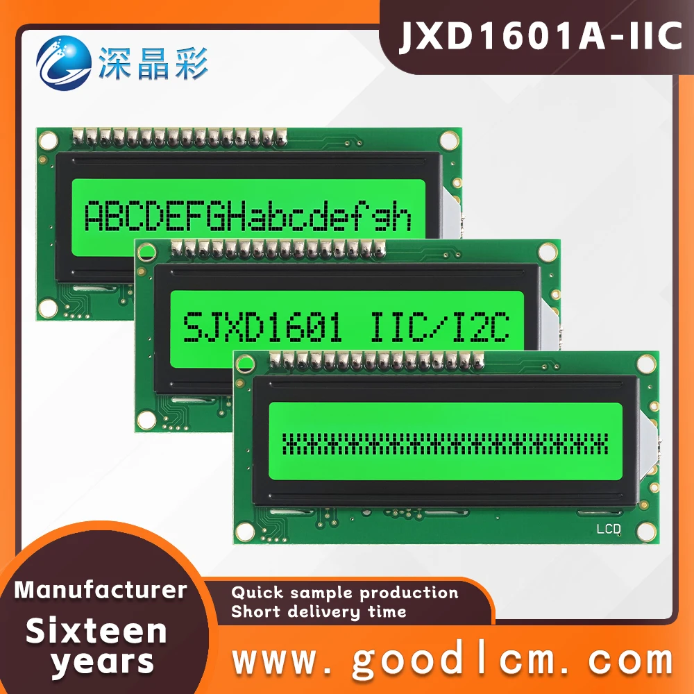 Small siz Russian language character screen dot matrix LCD display screen JXD1601A STN Green Positive LCM display module