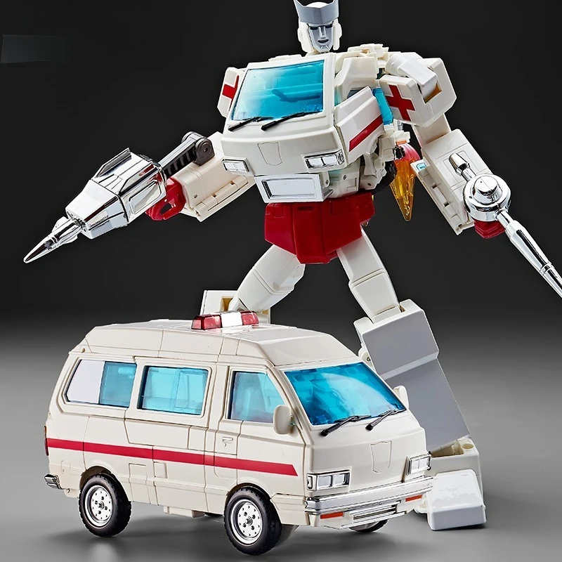 Transformatie KO MP30 Vergrote versie Ambulance Transformatie Speelgoedmodel G1 Filmversie Auto Robot Beeldje