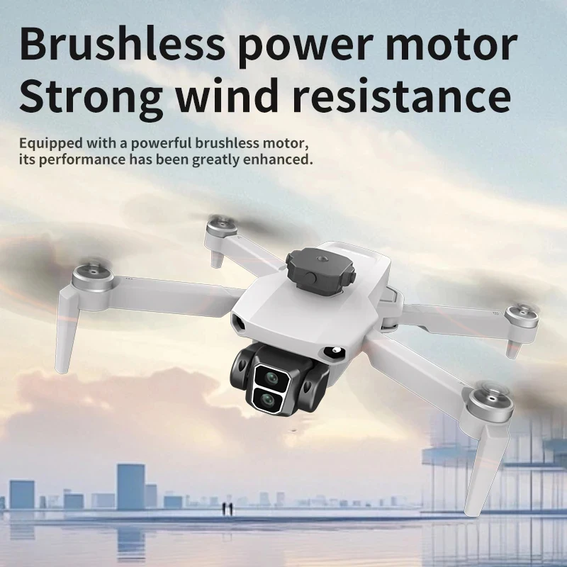 L106 Drone 8K HD Dual-Camera 5G WIFI FPV Brushless Motor Obstacle Avoidance With Screen Remote Control Four-Axis Dron Toys Gifts