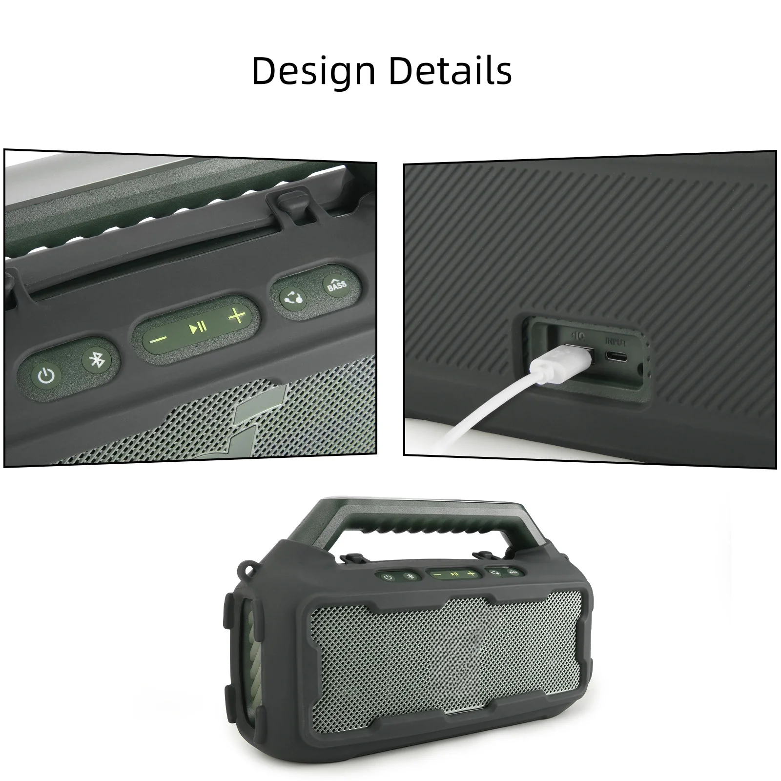 

Soft Silicone Case Cover for Soundcore Boom 2 Speaker, Protective Sleeve Cover with Shoulder Strap for Soundcore Boom 2 Case