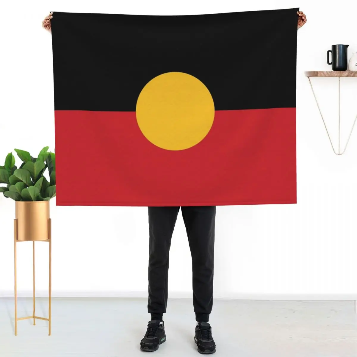 Australian Aboriginal Flag #6 Throw Blanket Tourist Furrys Kid'S Blankets For Baby Plush Sofa Throw Blankets