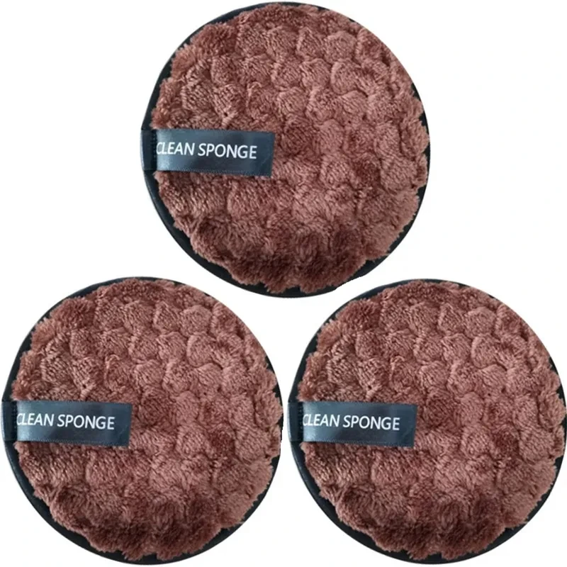 3Pcs Makeup Remover Pads Microfiber Reusable Face Towel Make-up Wipes Cloth Washable Cotton Pads Skin Care Cleansing Puff