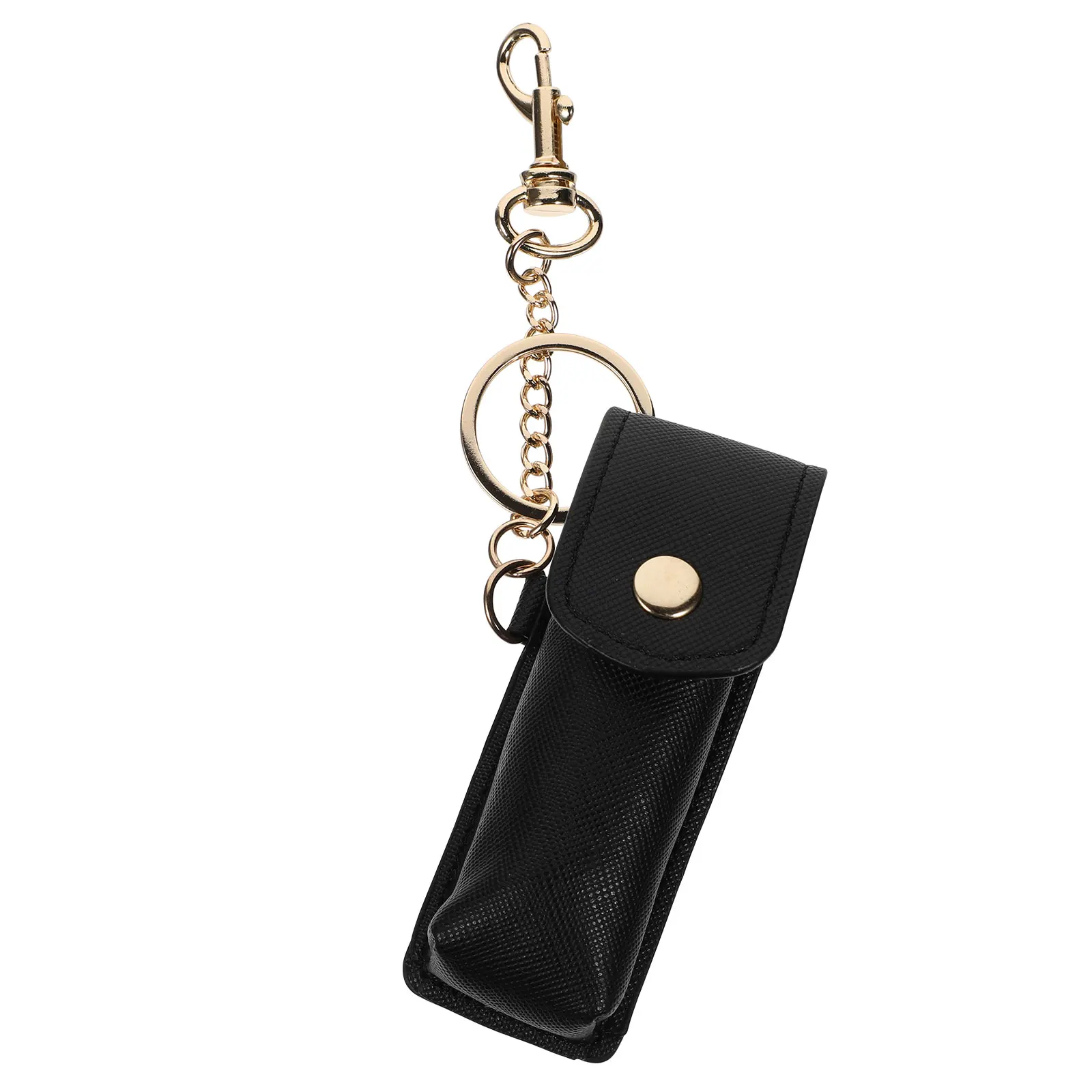

2 Pcs Lipstick Protective Pu Case Key Chain Holder Organizer Durable Portable Bag For Lip Balm Storage