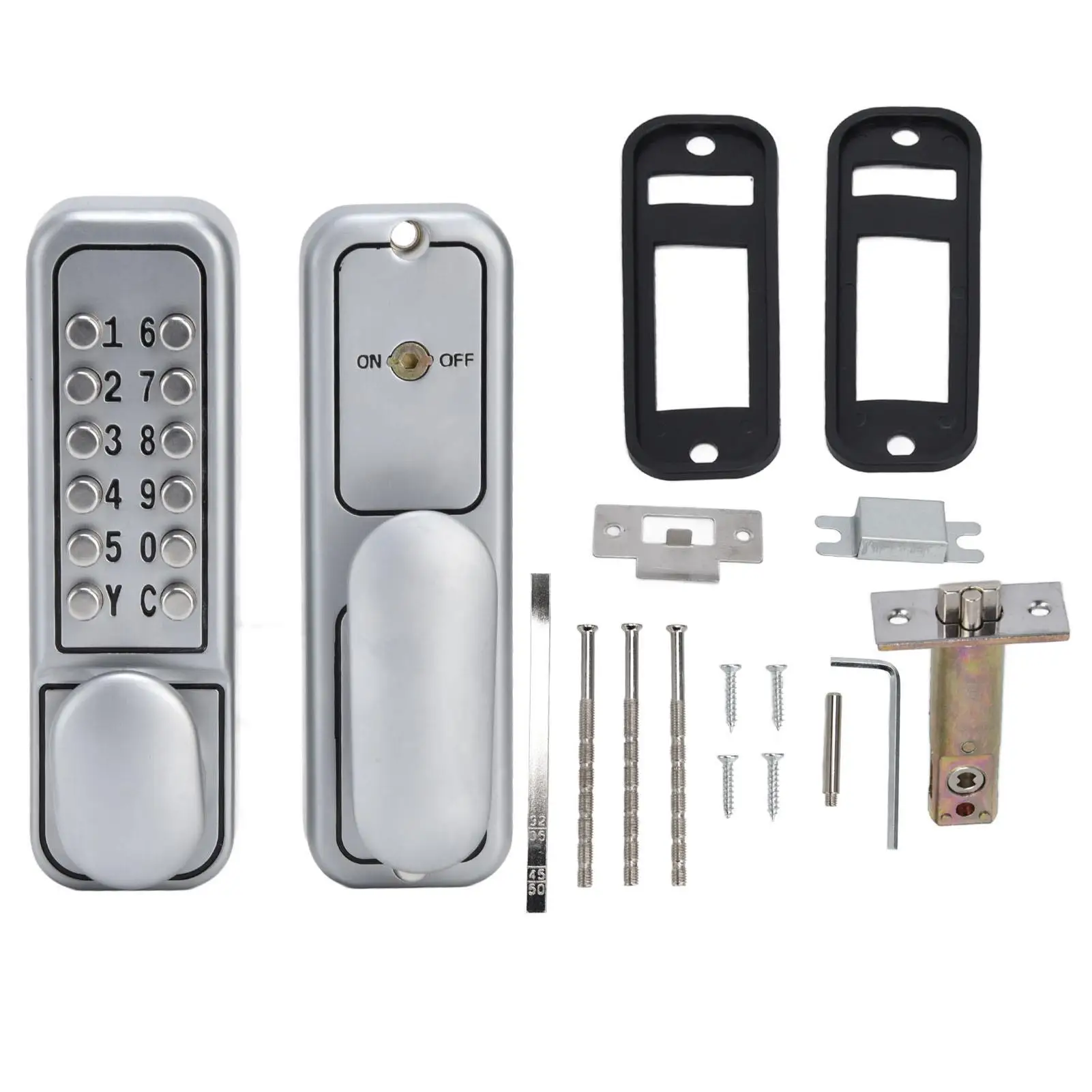 

Keyless Coded Mechanical Lock Set - Zinc Alloy, Easy Install for indoor & for outdoor Use