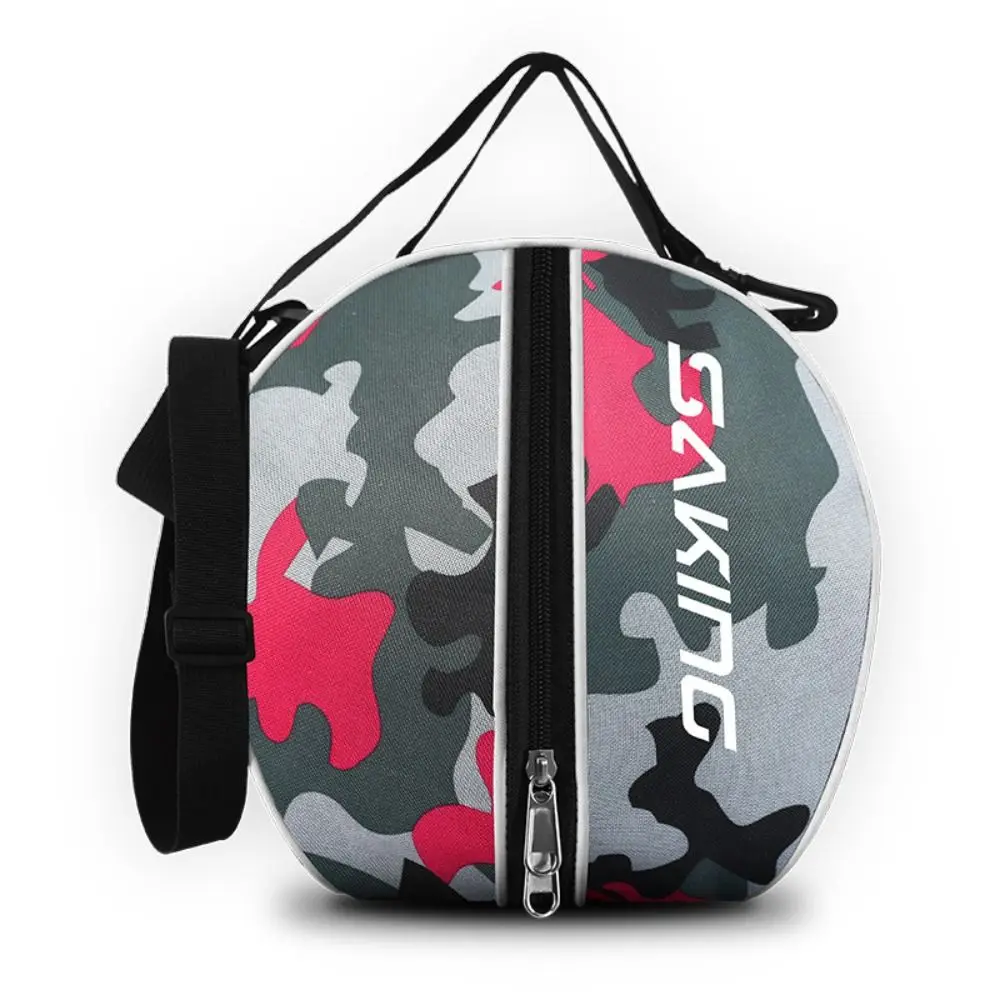 

Round Basketball Storage Backpack Elastic Detachable Straps Sport Shoulder Bags with Zipper with Side Pockets