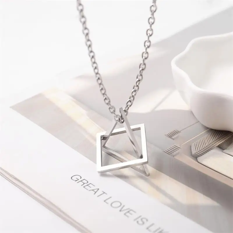 Silver Color Geometric Irregular Necklace For Woman Man Simple Punk Collarbone Chain Summer New Trend Neck Accessories