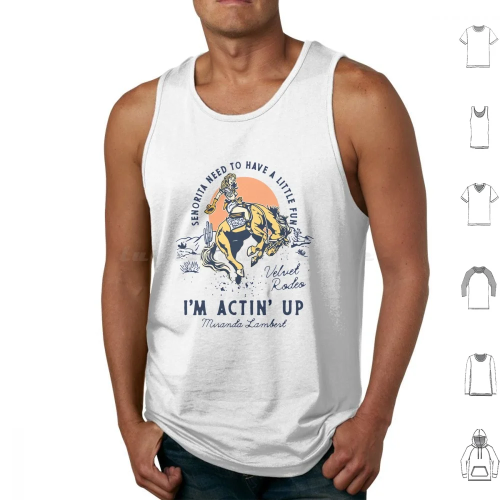 Actin' Up Miranda Lambert Camisetas sin mangas de algodón estampado Miranda Lambert Malomino Miranda Lambert Actin Up Miranda Lambert Album