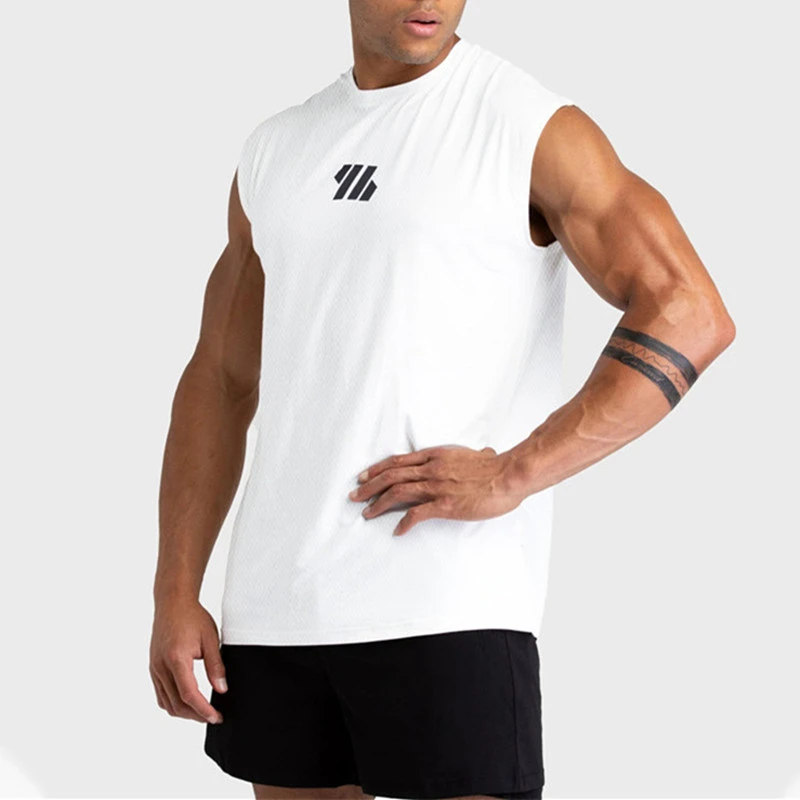 Popular Men's Sleeveless T-shirts Breathable Gym Fitness Tank Tops Simple Style Vest Tops For Men Summer Hot Sell Men's Clothing
