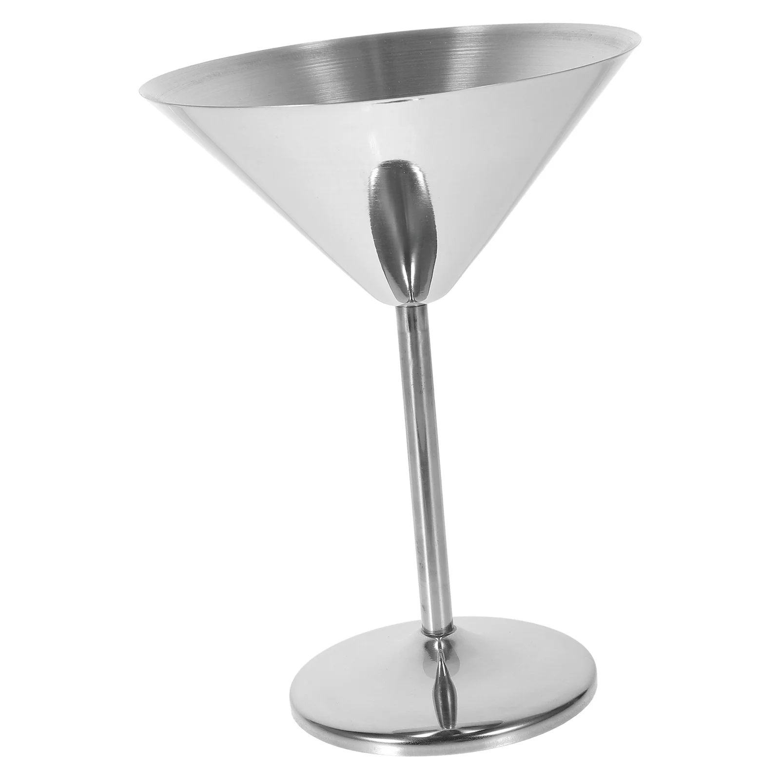 

Unbreakable Stainless Steel Wine Goblet Versatile Cocktail Cup High Foot Design Smooth Edges Restaurant Bar Use