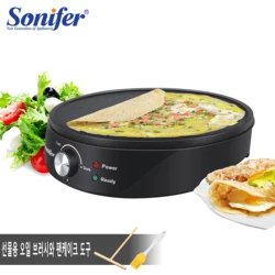 1200W Electric Pancake Crepe Maker Takoyaki Kitchen Cooking Appliances Non-stick Coating Plate Pan Variable Temperatures Sonifer