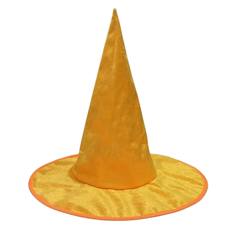 Hexenhut Halloween Farbiger Flanell Hexenhut Dunkler Hexenhut Zauberer Halloween Hexenhaarschmuck für Familienfestparty – Detail 12