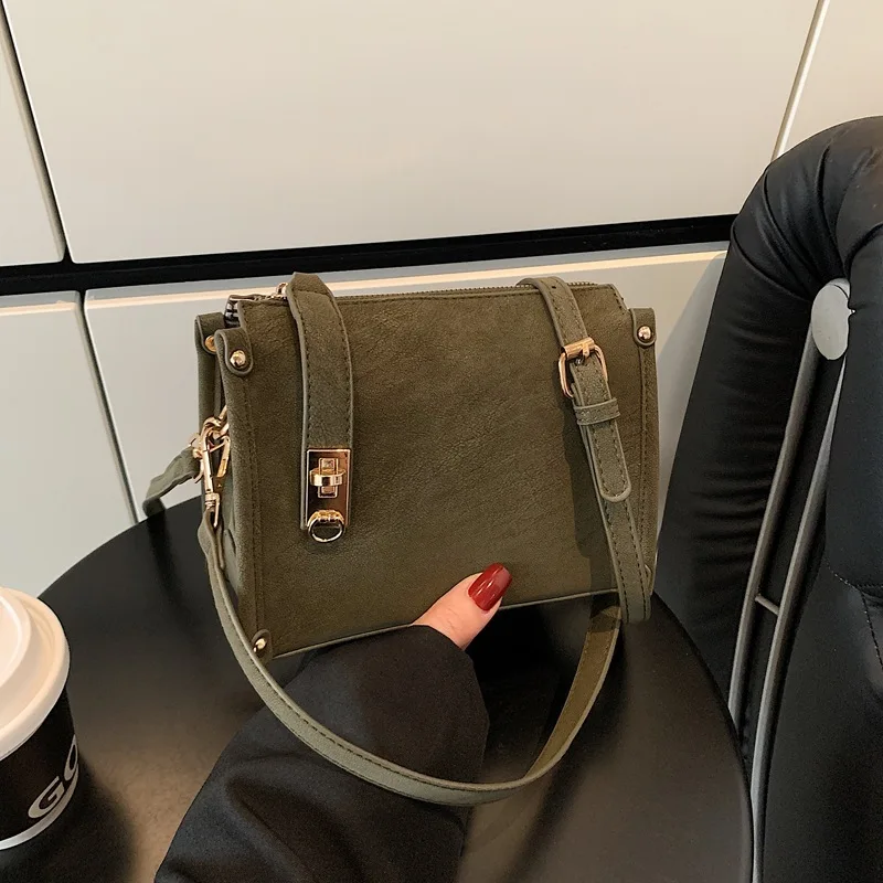 

2025 Korean Style Women‘s Casual Crossbody Bag, Genuine Leather Multi-way Shoulder Tote, Vintage Chic Large Capacity Work Purse