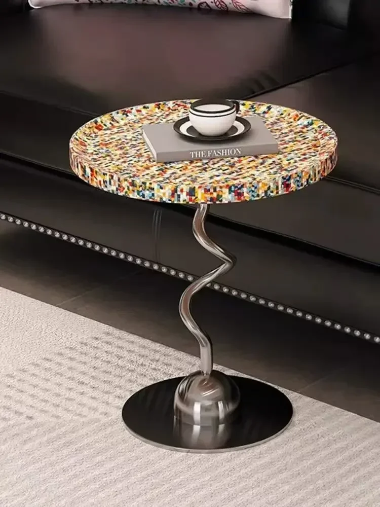 AA side table, living room, bedroom, modern light luxury bedside table, creative high-end side table