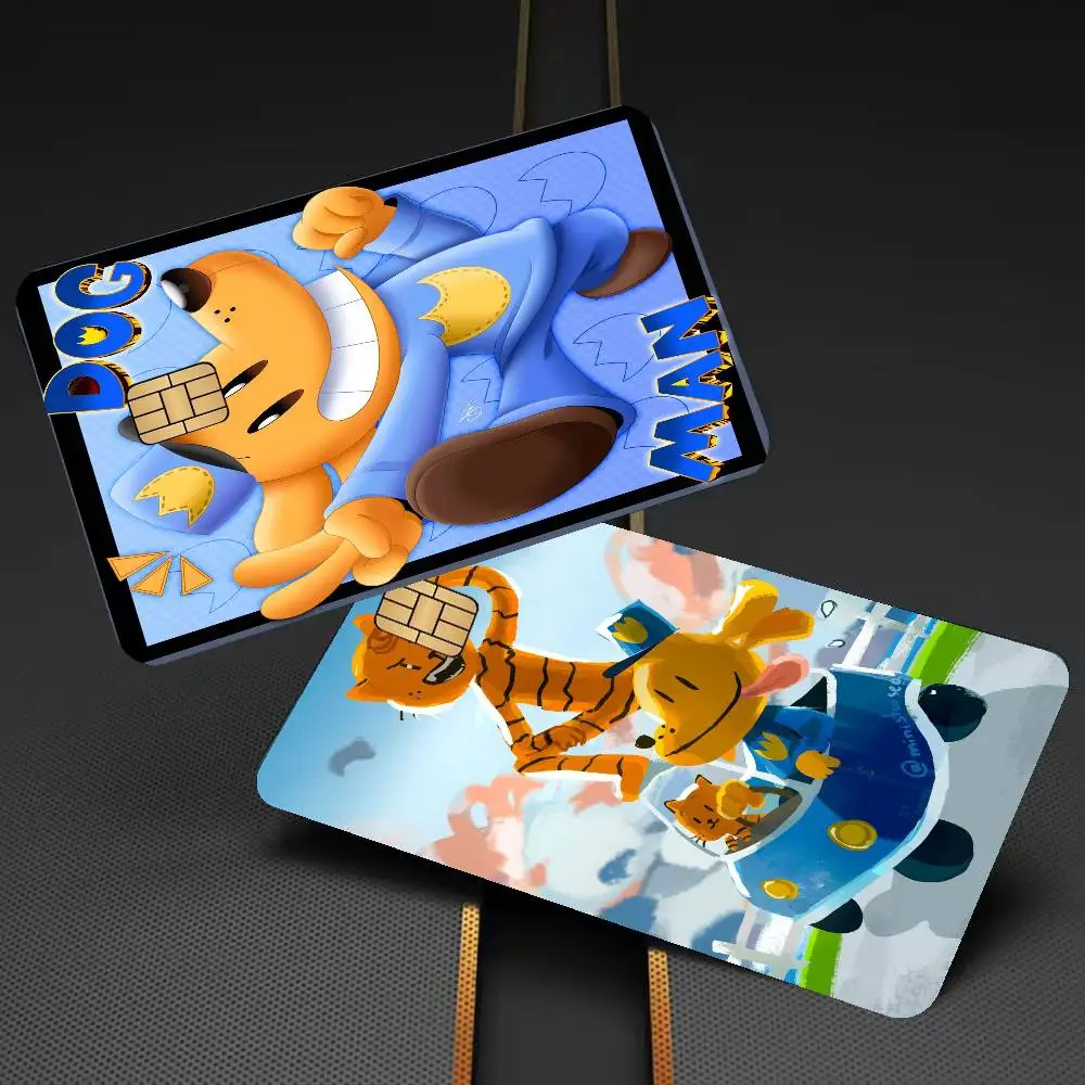 Dog Man Dogman Movie 2024 Anime Cartoon Skin Stickers Film Tape Case for Big Credit Debit Card Front Side