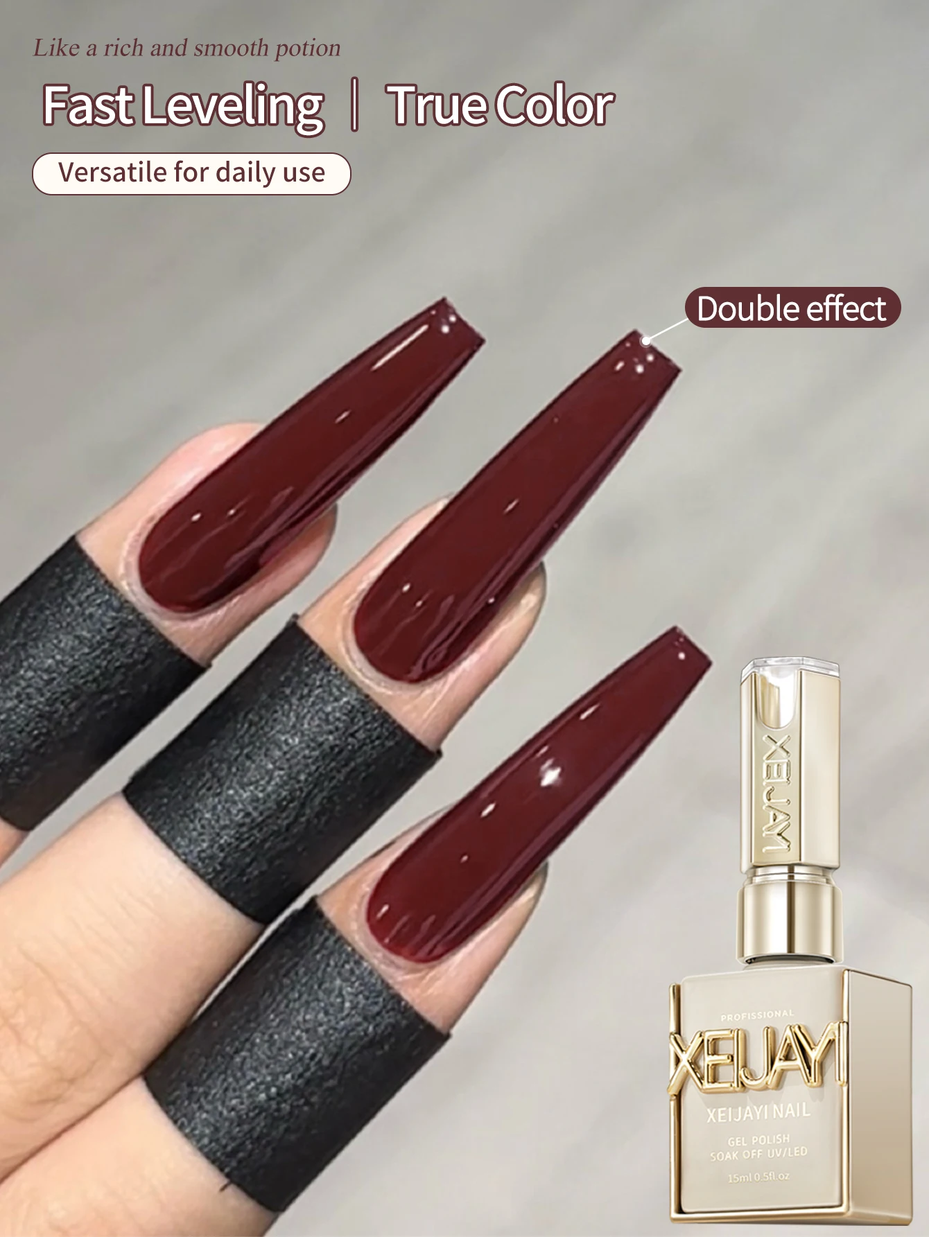 1pc 15ml Hawthorn Red Gel Nail Polish Starter Pure Soak Off No Wipe Nail Gel Polish Suitable For All Seasons
