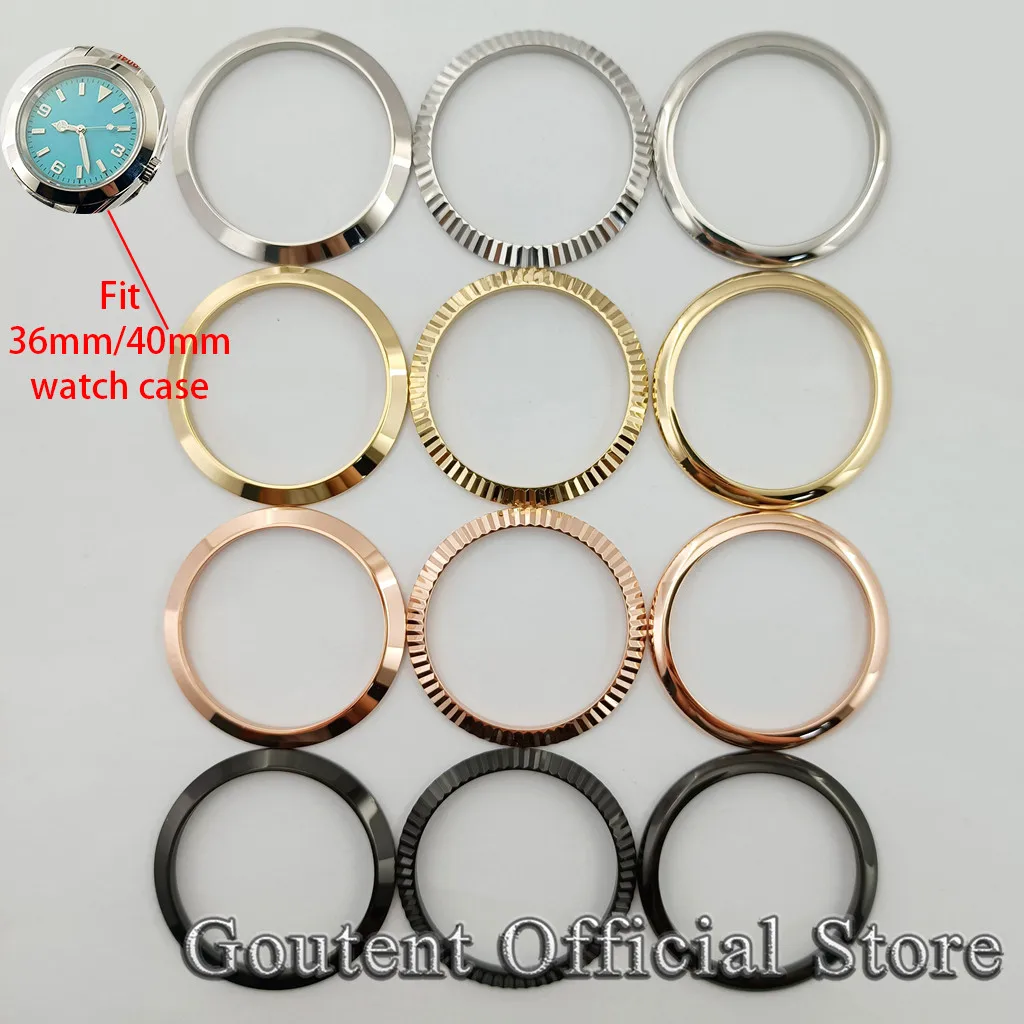 Wysokiej jakości stalowa ramka zegarka Goutent do wymiany pierścienia obudowy zegarka 36 mm/40 mm