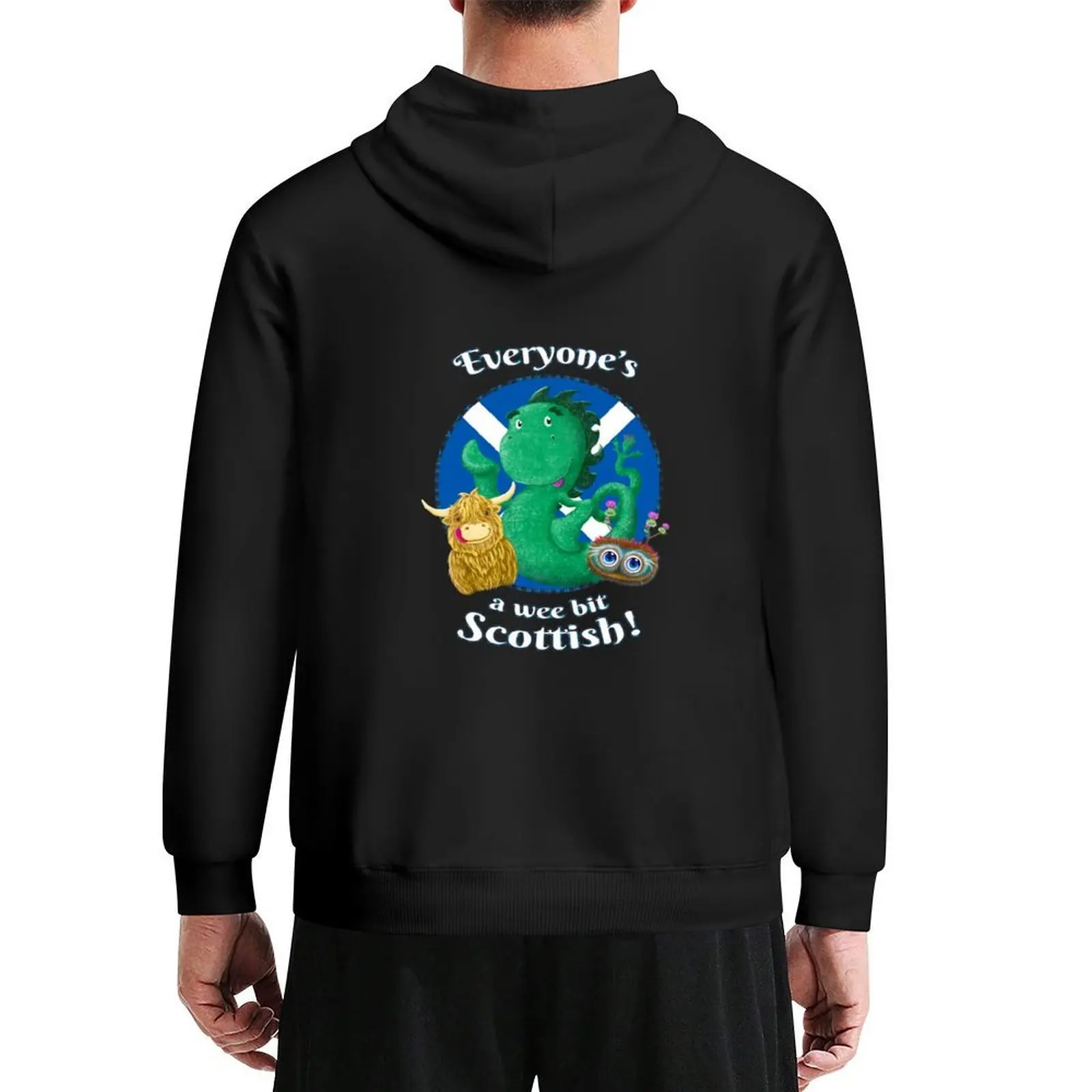 

Scottish Highland Cow, Nessie, and Haggis T-shirt Hoodie fashion men autumn new products men's sweat-shirt big size hoodie