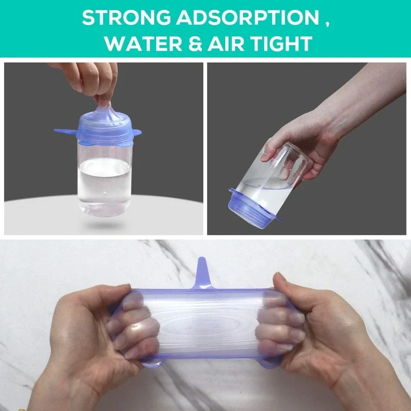 Silicone Stretch Lids,14P Cmiracle lids ,Reusable Durable Silicon Food Storage Cover for Cups Small Bowls Soda Can Yogurt Jars