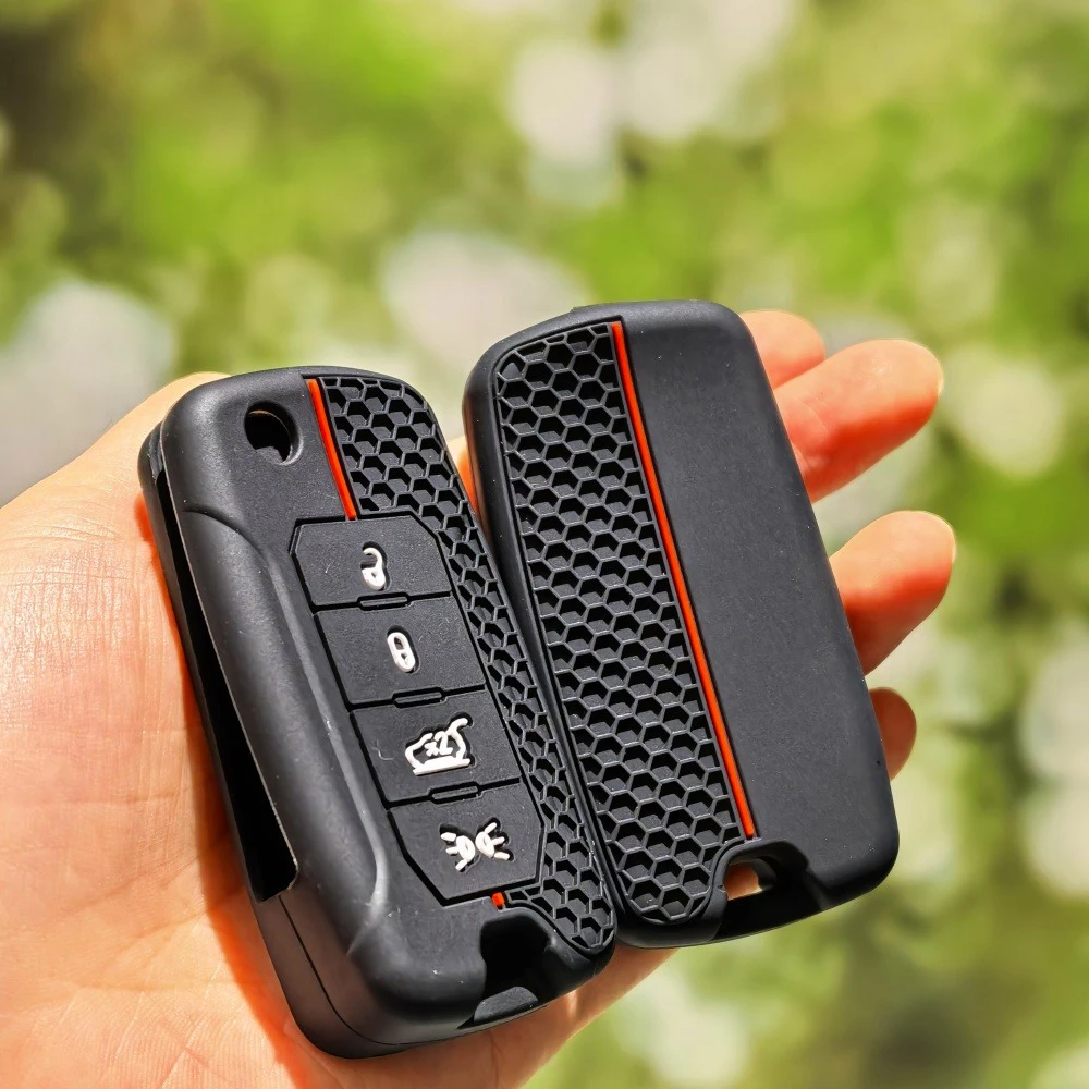 Car Key Case for Jeep Cherokee Compass S Renegade Grand Commander for Dodge Journey Challenger Jcuv Charger for Chrysler 300C