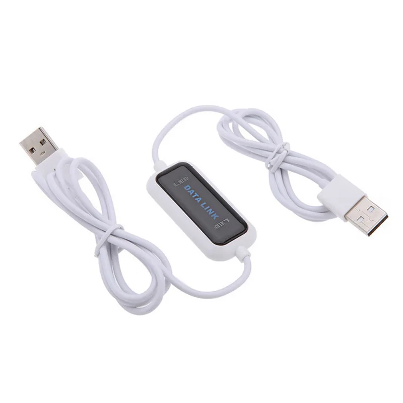 USB PC To PC Online Share Sync Link Net Direct Data File Transfer Bridge LED Cable Easy Copy Between 2 Computer