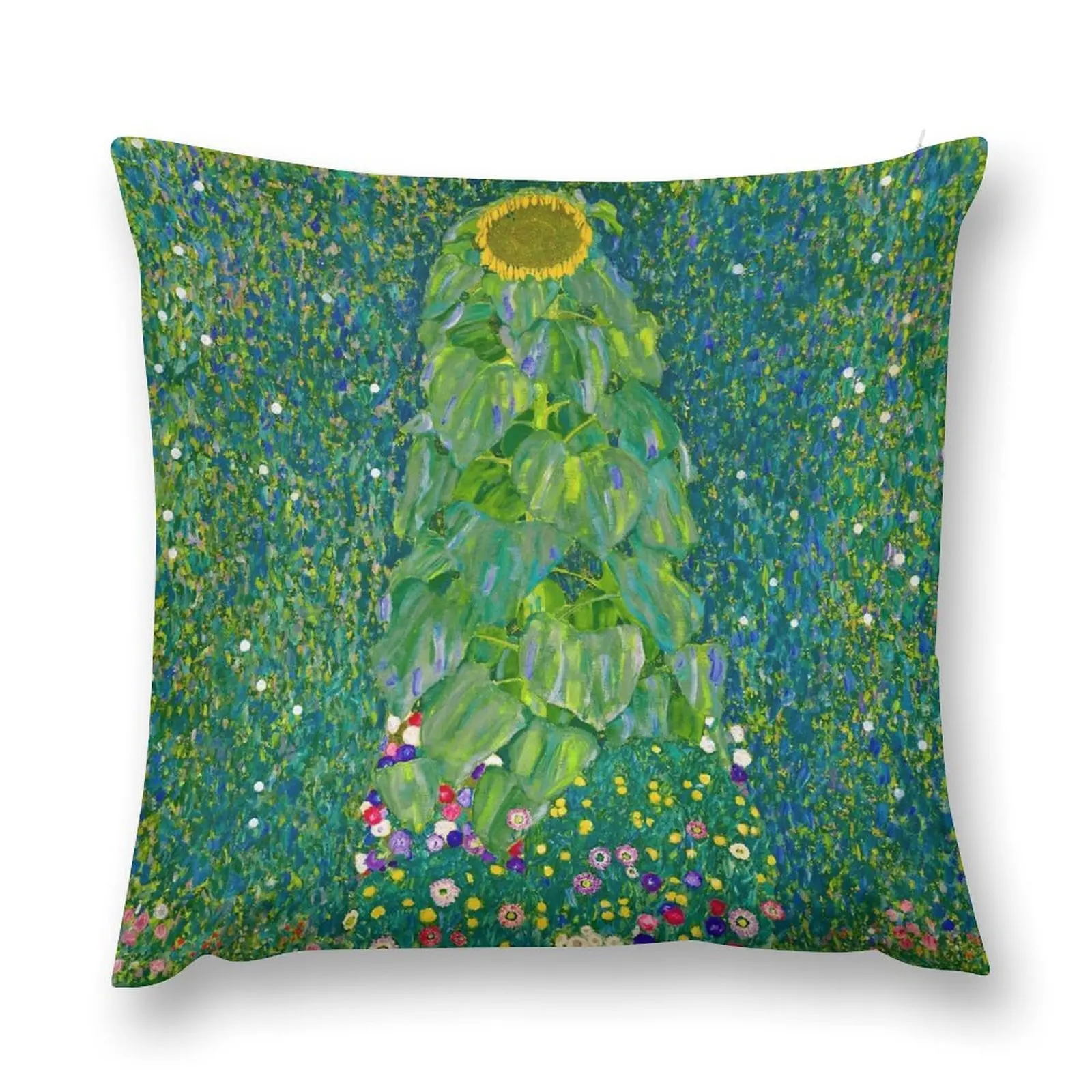 GUSTAV KLIMT HD - Sunflower 1907 Throw Pillow Pillow Cases Covers For Sofas Pillowcases For Pillows pillow