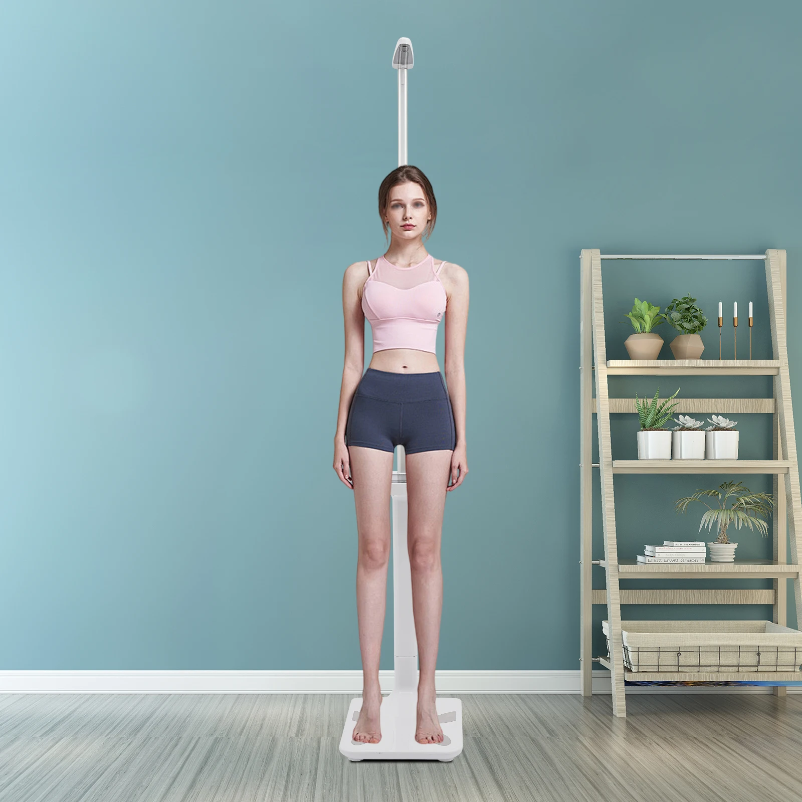 Ultrasonic Height & Body Fat Analyzer Digital Scale Electronic Height and Weight Scale for Weight/BMI Tracking with 200kg Capacity, 222cm Measuring Range