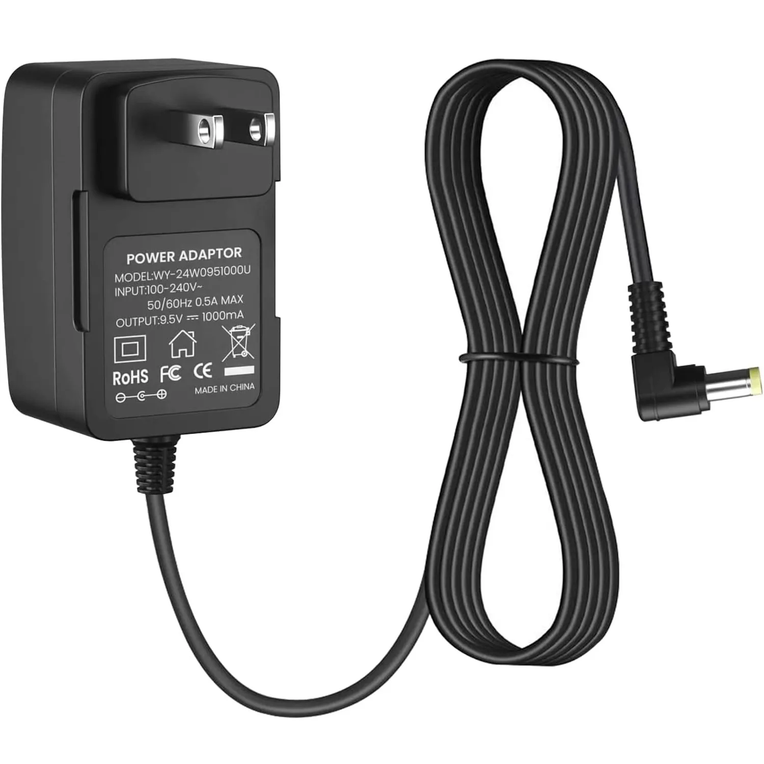 9.5V 1a DC4.8*1.7mm Charger for Casio Keyboard ADE95100LU, 8.2Ft Extra Long Power Adapter  for SA-46 -47-76-77 -78 CTK-2080