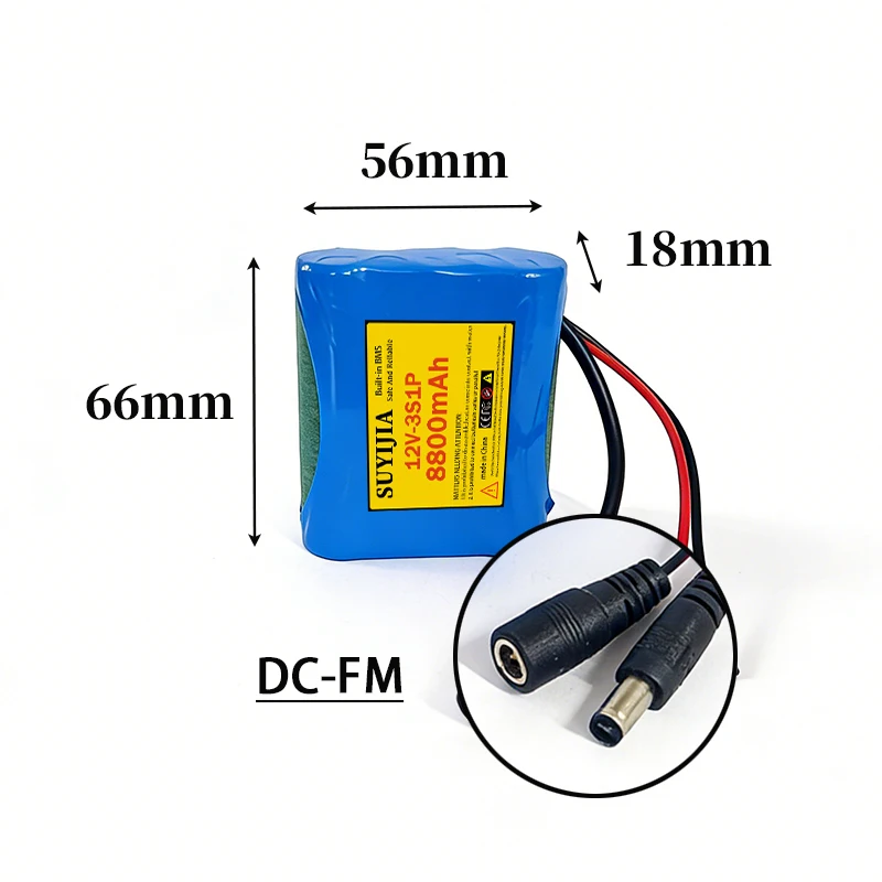 12V 8800mAh 3S1P nieuwe 18650 oplaadbare lithiumbatterij met ingebouwde BMS geschikt voor elektrisch gereedschap en elektrisch speelgoed