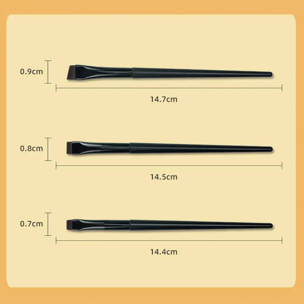 Liner escova beleza compõem ferramenta iniciantes plana sobrancelha escova angular fino delineador escovas lâmina pincéis de maquiagem forro sobrancelha escova