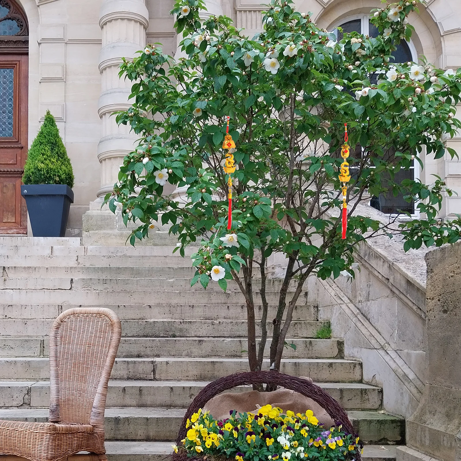 

6Pcs Spring Festival Hanging Pendants Snake Ornament Chinese New Year Decorative Tassel for Home Office Car Gift Decor