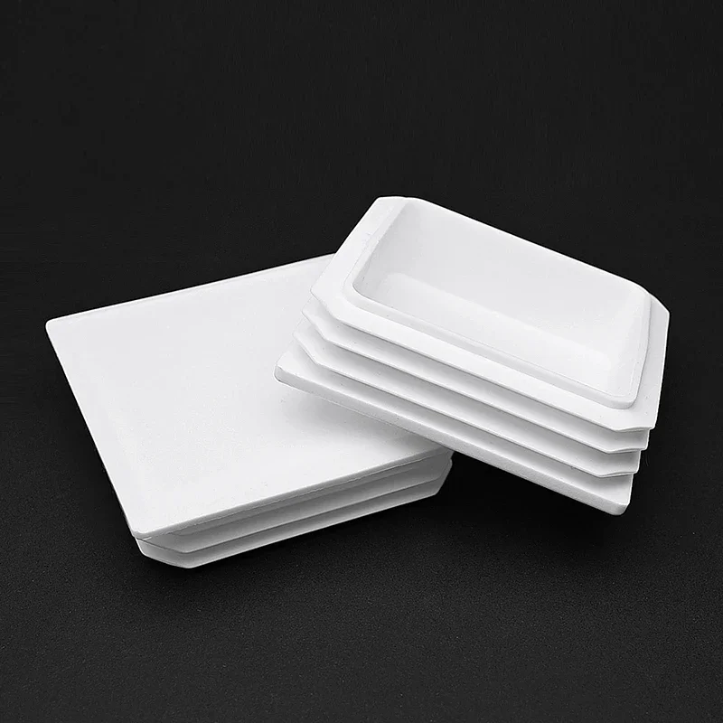 100x100mm 정사각형 검정색 플라스틱 엔드 캡 - 가구 다리 보호대, 파이프 플러그, 의자 튜브 인서트, 장식용 방진 커버