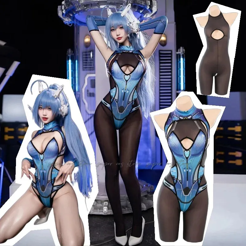 

qq28LQPunk Cyber City Future Mechanical Warriors Mech Jumpsuit Women Bodysuit Pantyhose Outfits Cosplay Costume customized