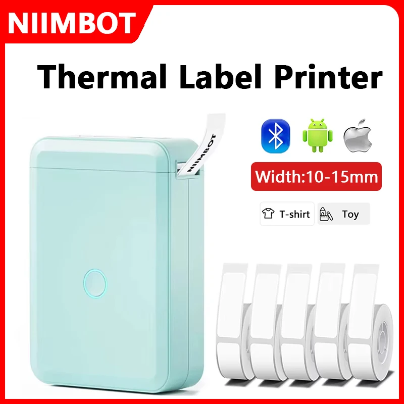 Nimbot D110 Portable Mini Thermal Printers Pocket Bluetooth Label Printer Self-adhesive Sticker Tag Labeling Machine Without Ink