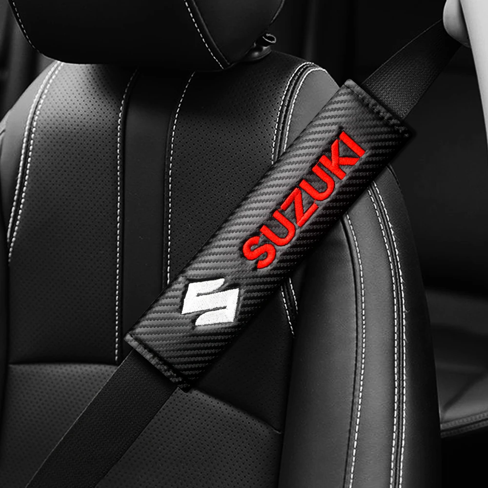 2pcs Car Seat Belt Pads Cotton Seat Shoulder Strap Mat Cushion Covers Accessories For Suzuki Swift Vitara Jimny SX4 Alto Splash