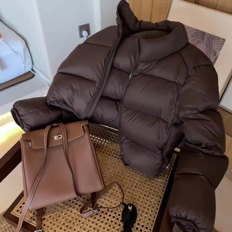 Women's Fall Winter Tops Coat Down jacket Light Retro Simple Loose Leisure Design Fashion Advanced Soft Niche Versatile Skinny