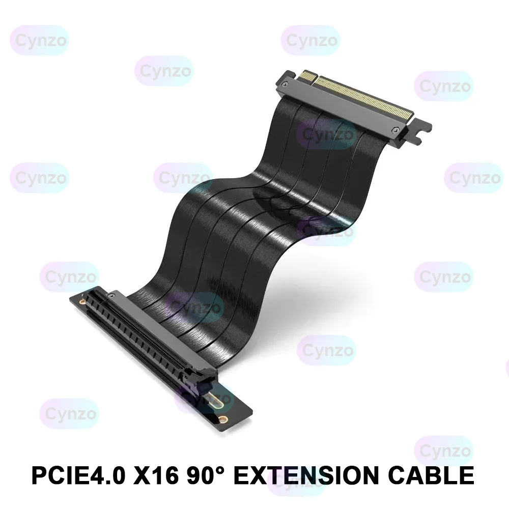 PCIE4.0 Graphics Card Extension Cable Vertical Installation 90° X16 Connection Riser Full Speed Non-destructive for ATX Chassis