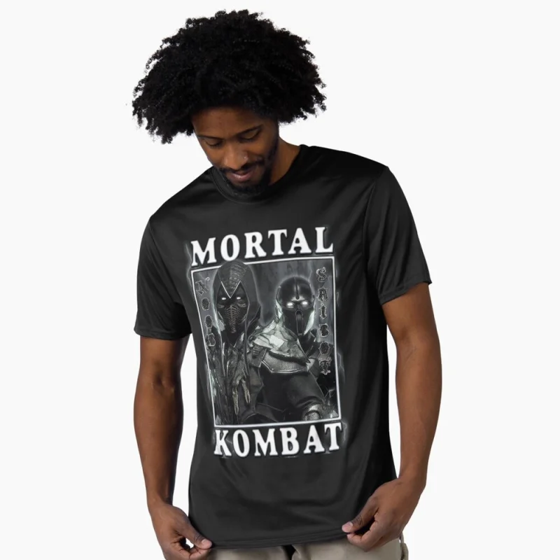

Noob Saibot Vintage 90's Mortal Kombat Gift tee for gamer 100% cotton printed Men's Short Sleeve Graphic T-Shirt All size tops