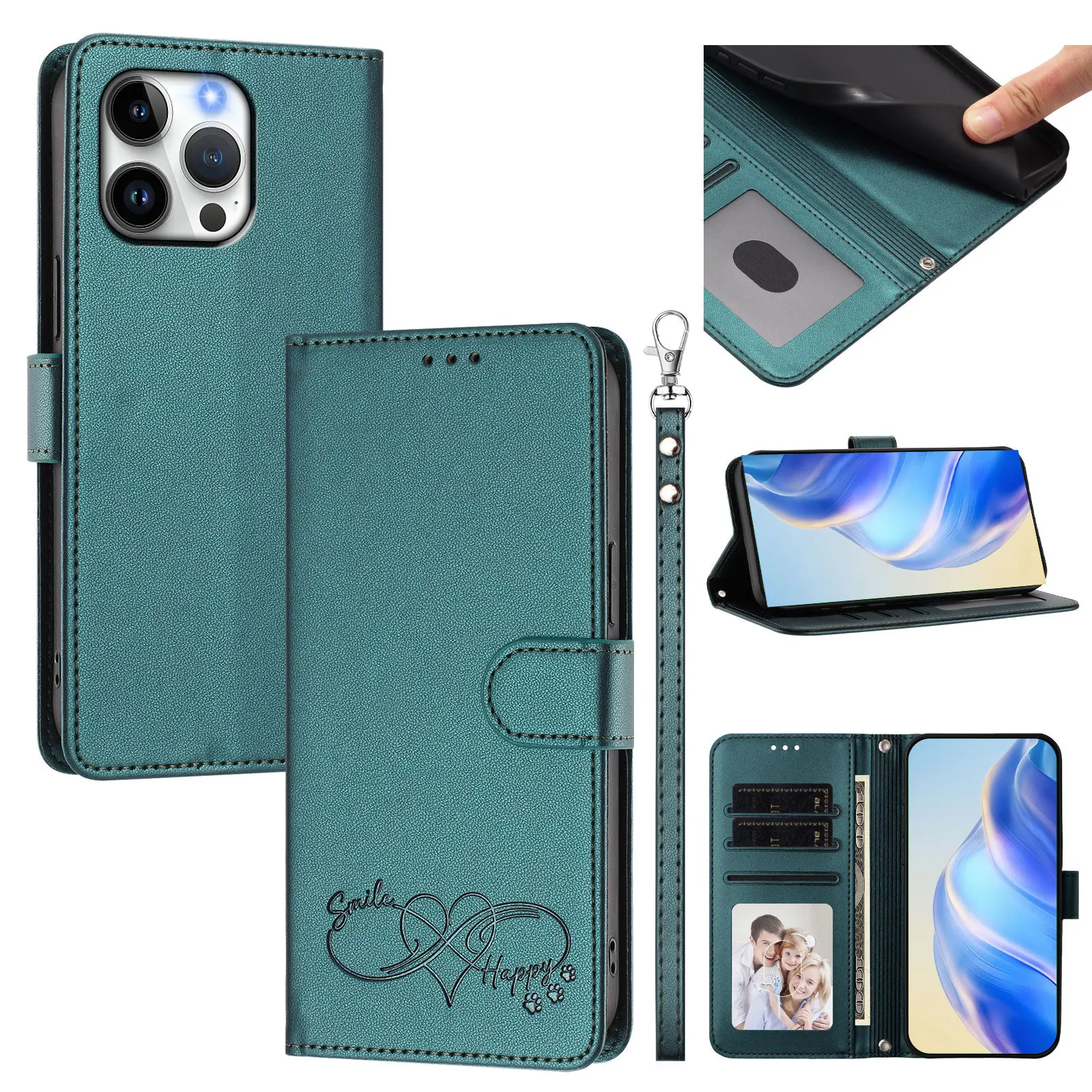 Leather Wallet Flip Case for ZTE nubia Air Neo 3 GT Z70S Z70 Z60 Ultra Music 2 Axon 40 60 Lite se Redmagic 10 Air Pro + Focus view 6