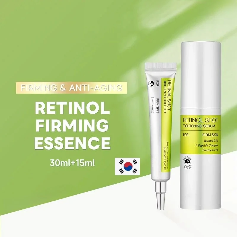 Essência Hidratante e Firmadora para os Olhos Retinal Shot Booster, Creme para Iluminar o Rosto com Retinol e Vitamina C, 2 peças